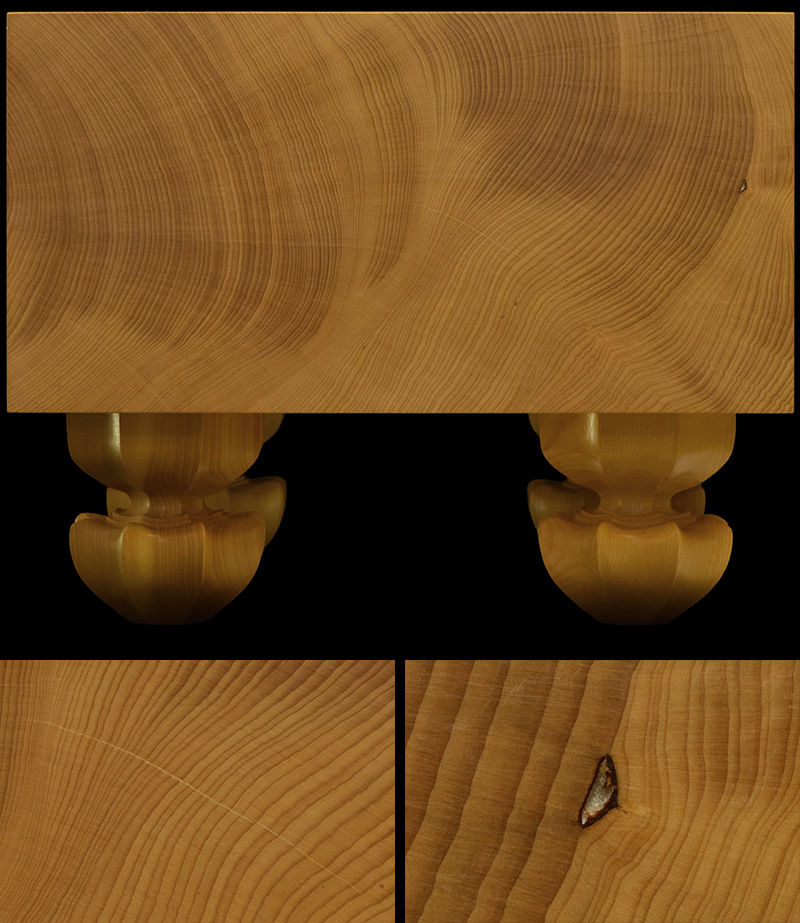 本榧足付将棋盤 5寸7分（天地柾） sa50066 | 前川榧碁盤店