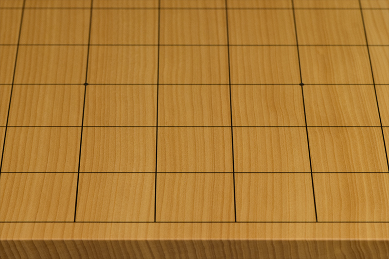 国産本榧足付将棋盤 6寸5分（天地柾） sa60033 | 前川榧碁盤店