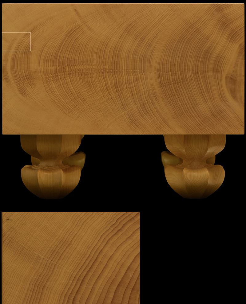 本榧足付将棋盤 6寸（天地柾） sa60037 | 前川榧碁盤店