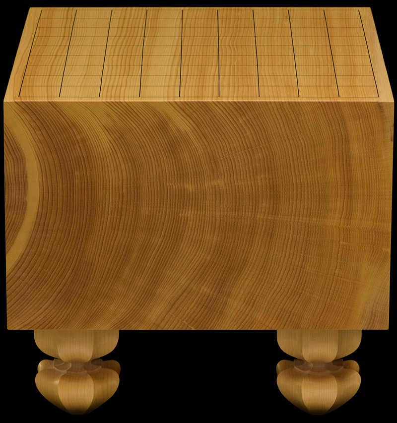 国産本榧足付将棋盤 6寸9分（天地柾） sa60036 | 前川榧碁盤店
