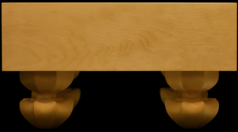 本榧足付将棋盤 3寸5分（天地柾） sa30014 | 前川榧碁盤店