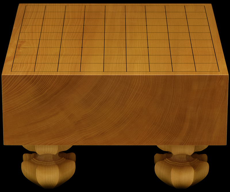 本榧足付将棋盤 3寸7分（天柾） sa30015 | 前川榧碁盤店