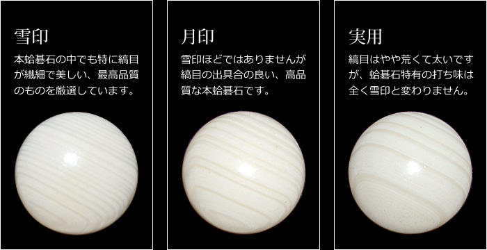 本蛤碁石 実用32号 | 前川榧碁盤店