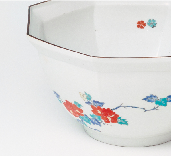 柿右衛門色絵花鳥団龍文八角大鉢 | 商品詳細 東洋古陶磁の前坂晴天堂