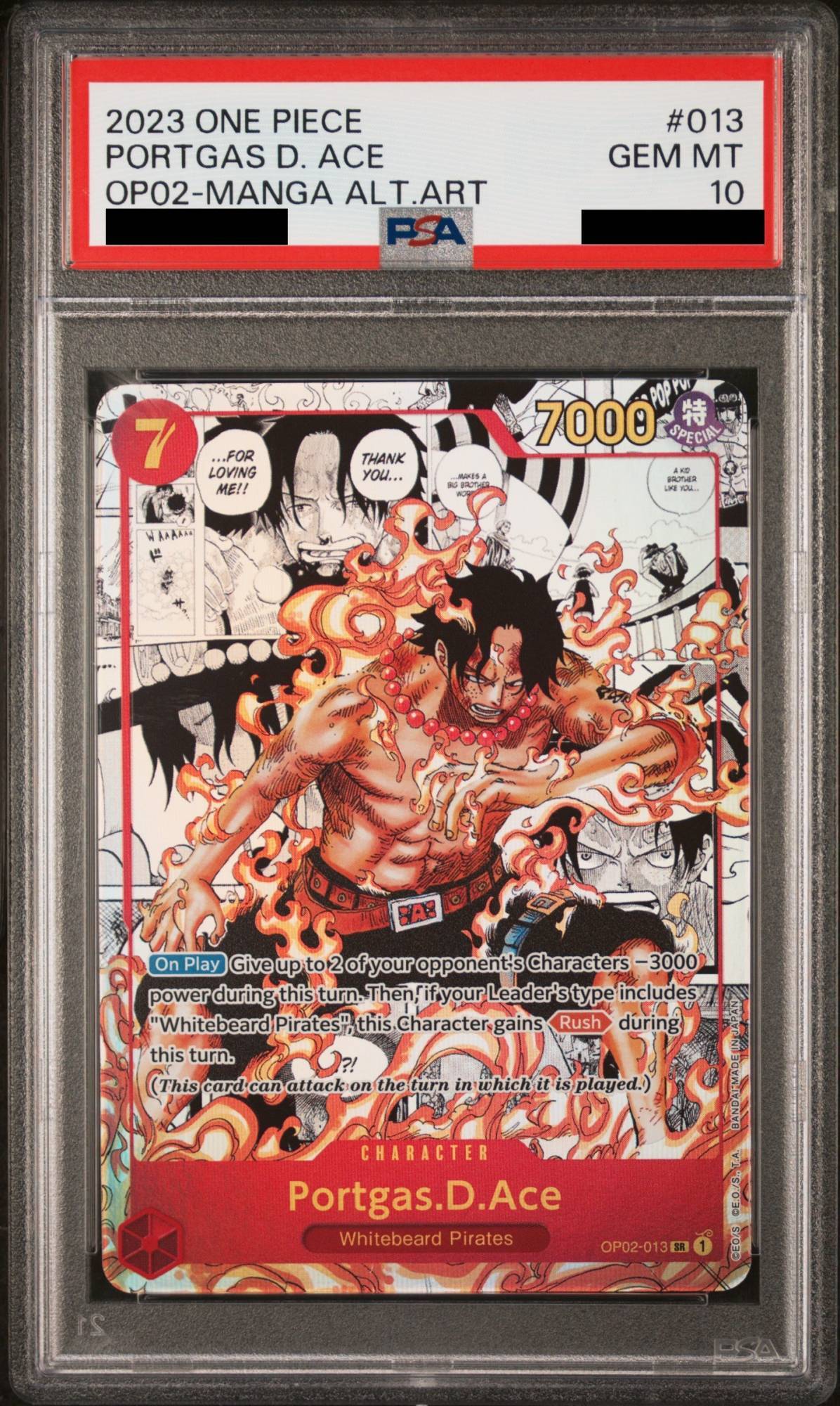 PSA10】 ポートガス・D・エース 《英語版》 (コミパラ/漫画背景) [SR