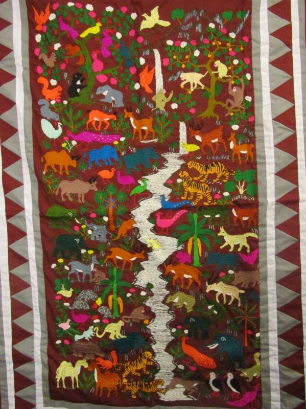 アカ族の手刺繍タペストリー アカ族の手刺繍タペストリー 【公式通販】