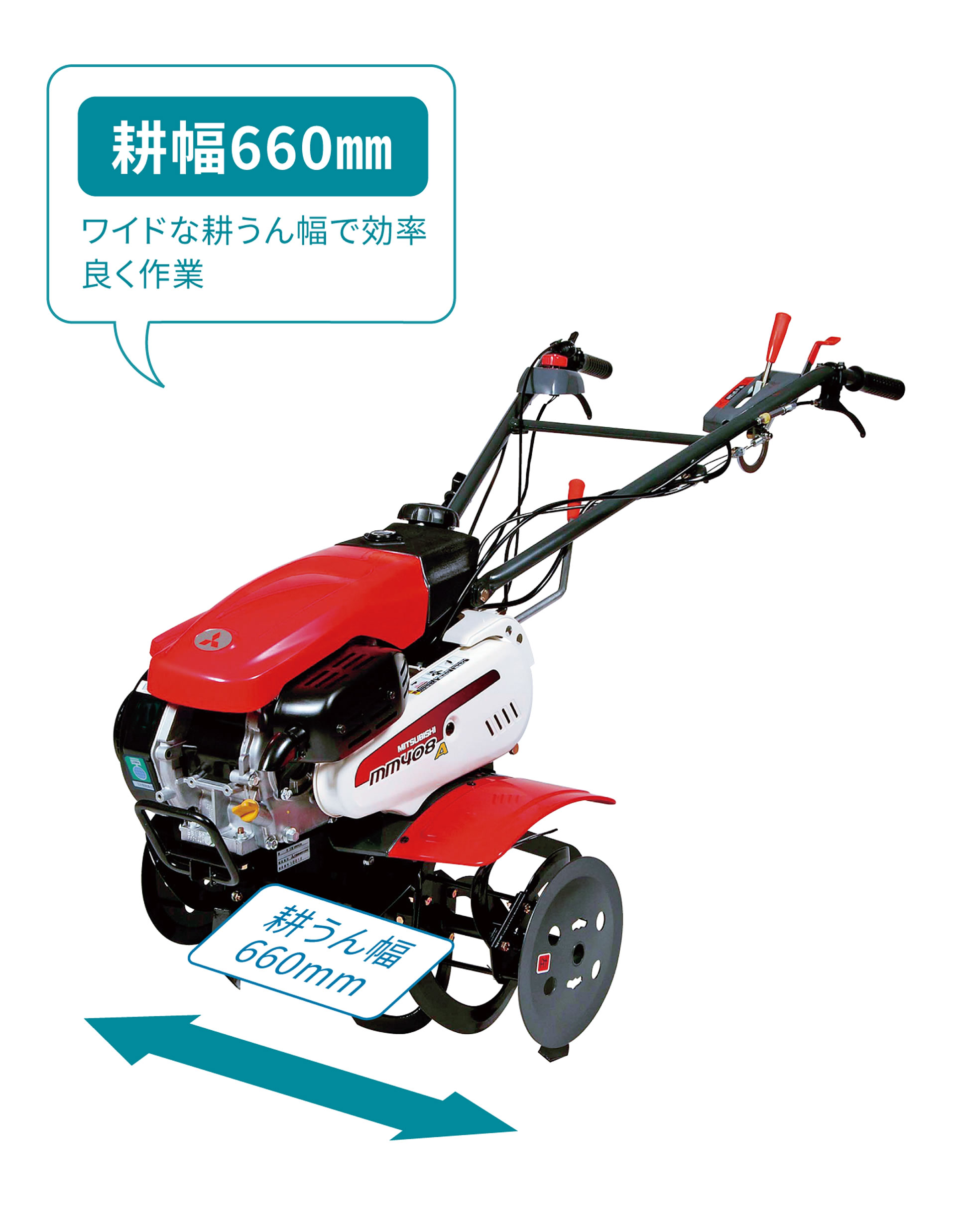 Minnie Tiller MM408A｜ミニ耕うん機｜製品情報｜製品紹介｜三菱