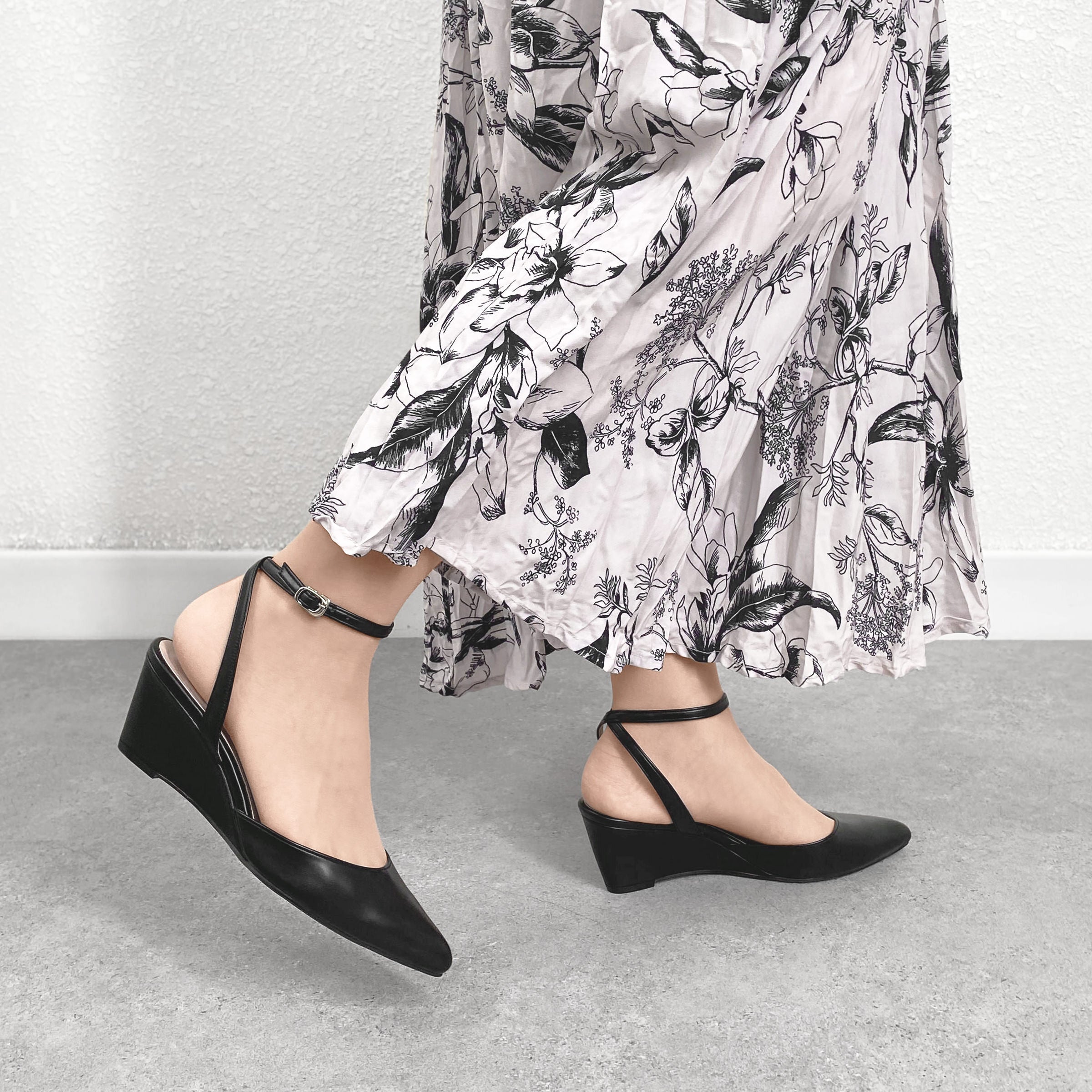 15%OFF：ウェッジソール パンプス（m55213）ブラック – mamian