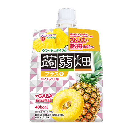 パイナップル味｜クラッシュタイプの蒟蒻畑プラス｜商品ラインナップ