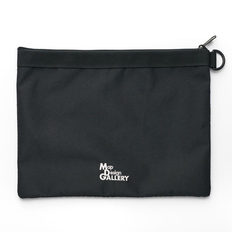 3連ポーチ（ストラップ付）/レイヤーマップ ブラック – Map Design
