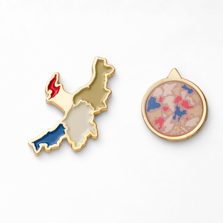 47palette カラーピンズプラス(2種)/15新潟県｜地図グッズ｜Map Design