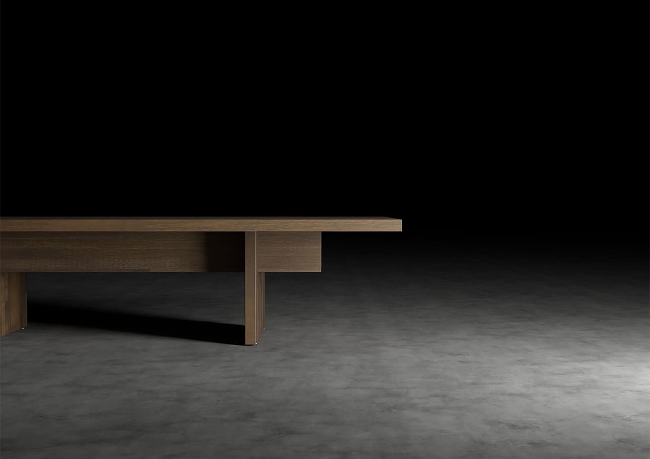 座卓 木製脚 幅1500×奥行900㎜ ラバーウッド（ブラウン）ちゃぶ台