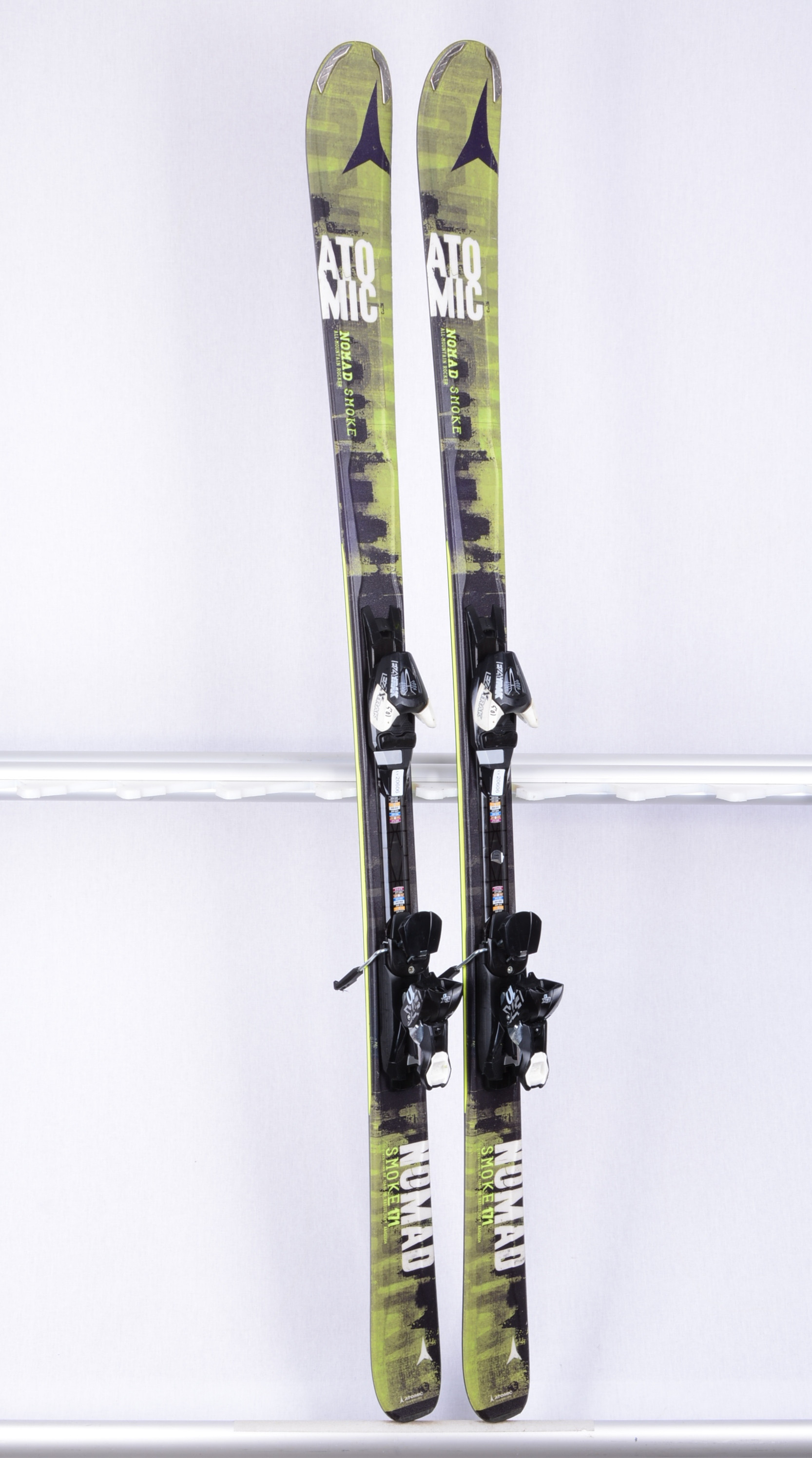 skis ATOMIC NOMAD SMOKE, green/black, woodcore + Atomic Ezytrak 10