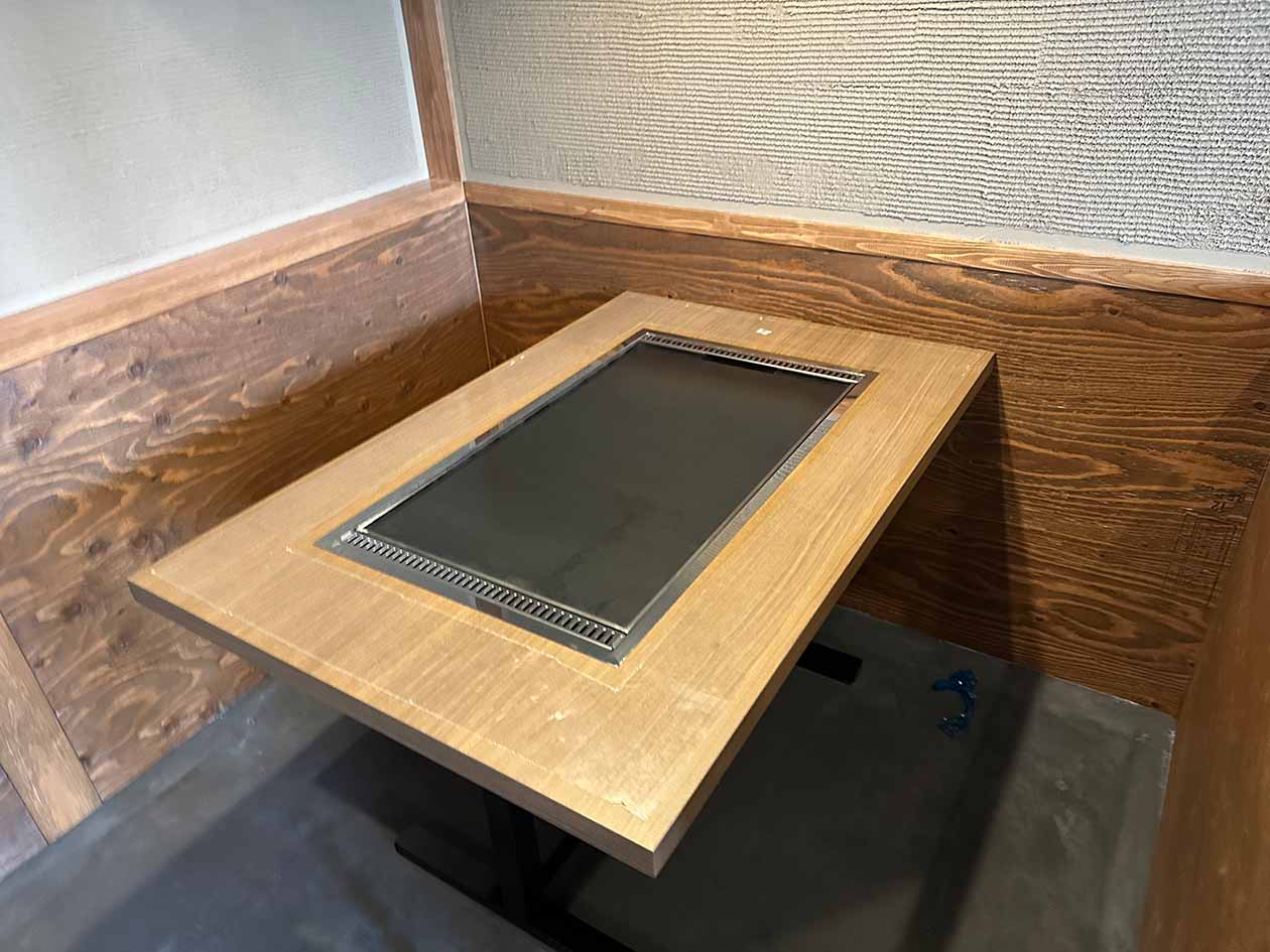 木工製品】お好み焼き・鉄板焼きテーブルの原点・他社に負けない