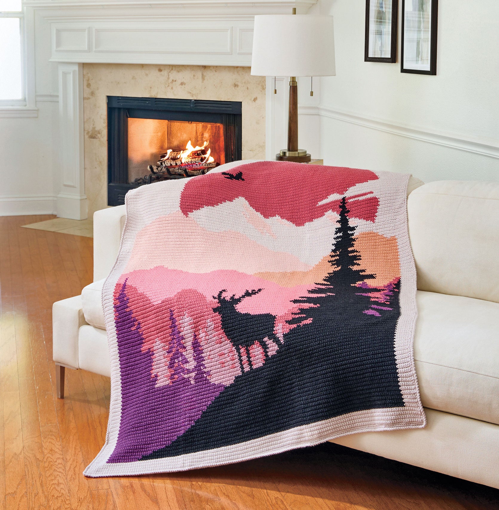 Mountain Sunset Blanket – Mary Maxim