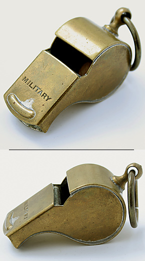 US(米軍) WWII ミリタリー・ホイッスル(ブラス製)/本体のみ/実物・極上