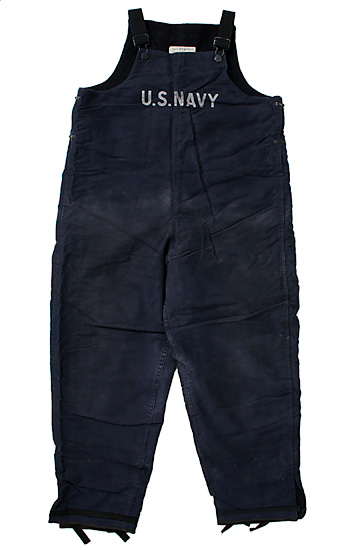 US NAVY(米海軍) WWII ブルー・デッキパンツ/大戦後期フック金具タイプ