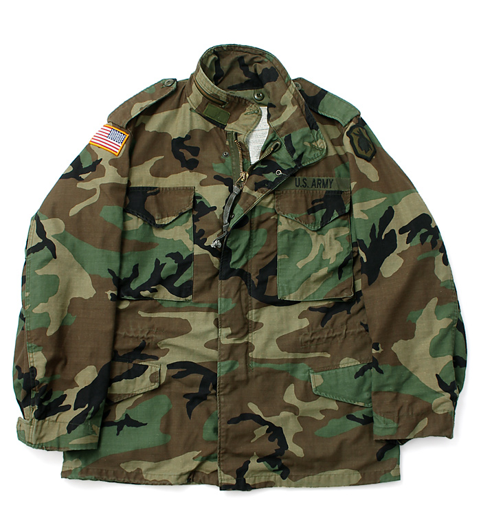 US(米軍) ウッドランドカモ M65 フィールドジャケット(パッチ付