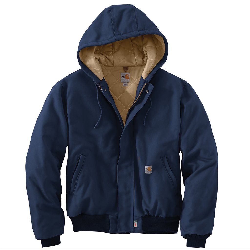 Carhartt FR Dark Navy Duck Active Jac Quilt Lined Jacket 101621DNY