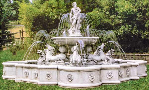 イタリア製石造大型噴水 グビレオ 【※商品番号：m-ff200000y】