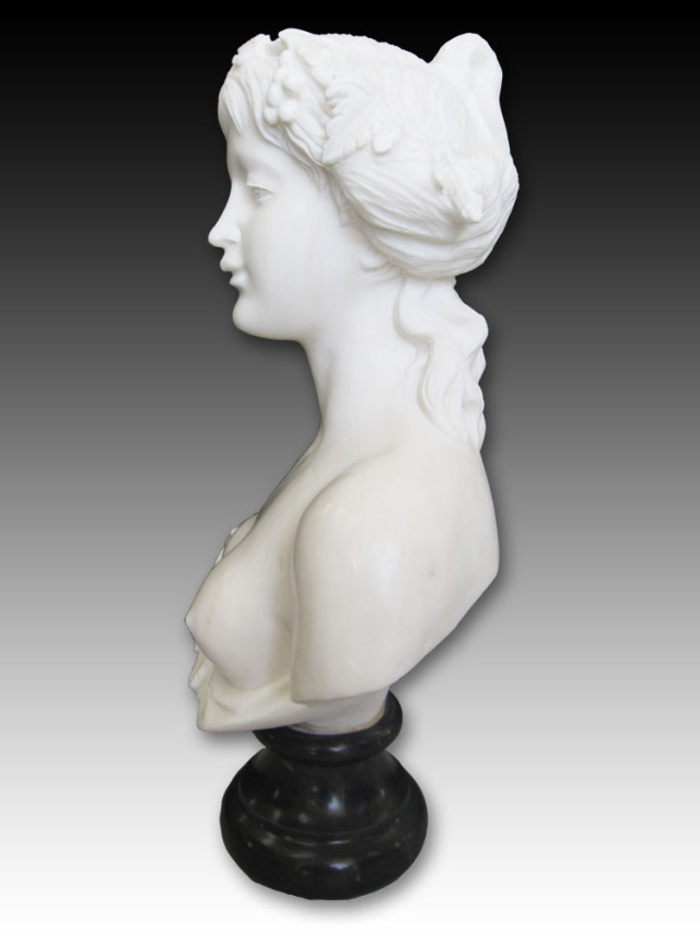 天然大理石彫刻 ヴィーナスの胸像｜女性像・バスト像｜ガーデンアート増樹