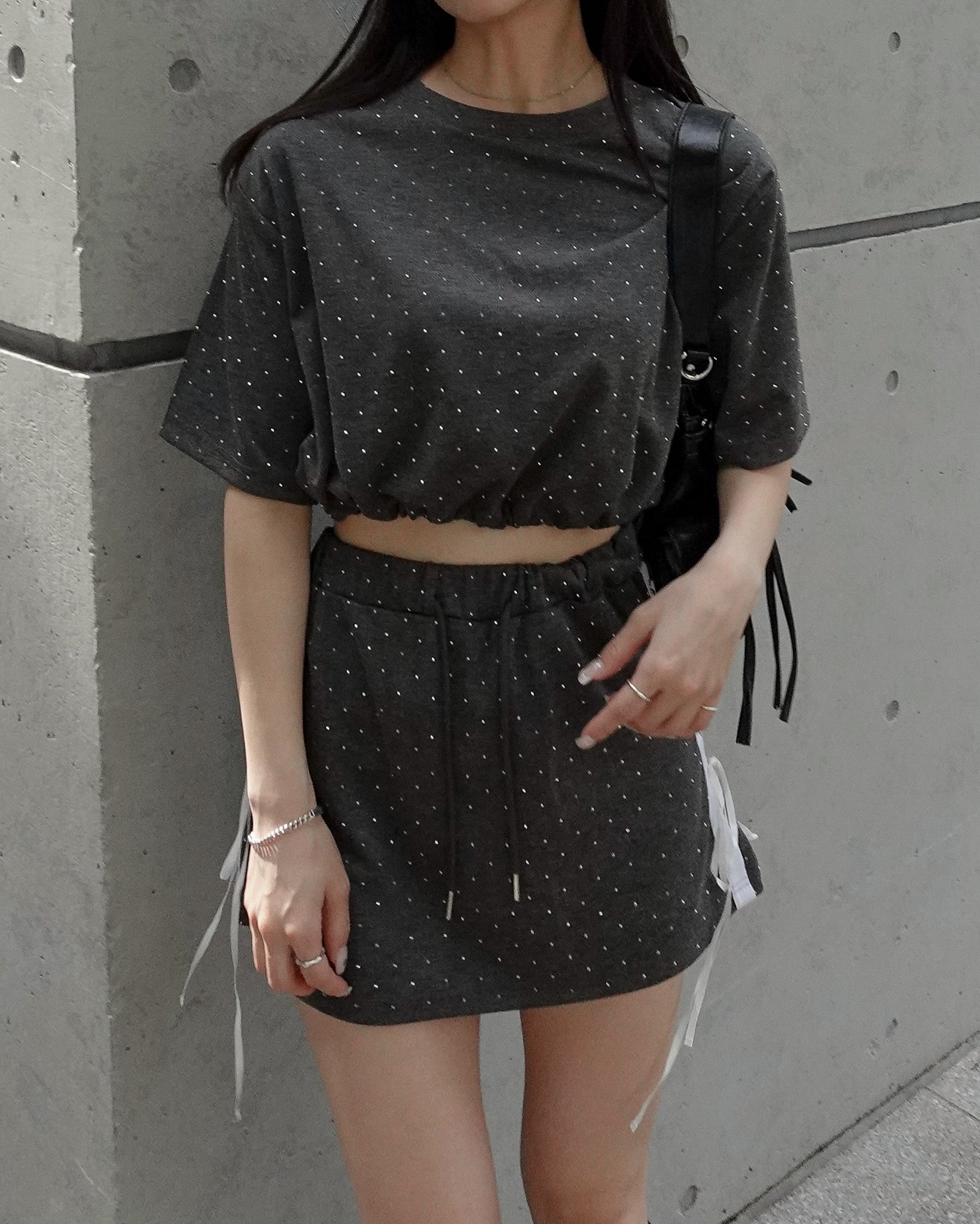 レースアップラインストーンセットアップ – menot