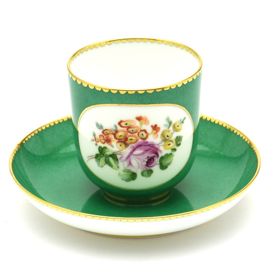 セーブル(Sevres) 超希少 コーヒーカップ＆ソーサー(140cc) カラーブル