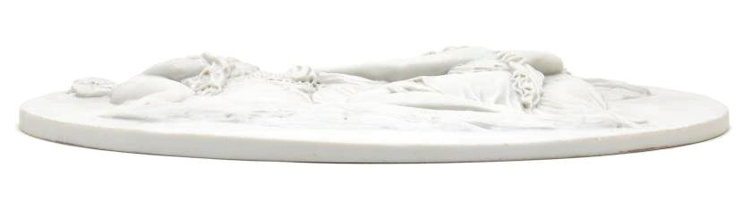 セーブル(Sevres) 白磁 浮き彫り 飾り物 お芝居天使【現物写真】2007年