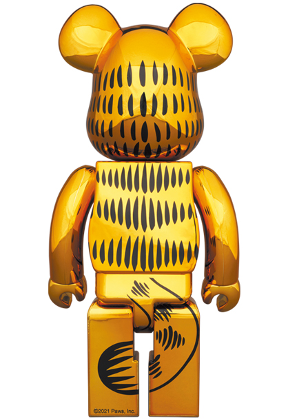 MEDICOM TOY - BE@RBRICK GARFIELD GOLD CHROME Ver. 100％ & 400％