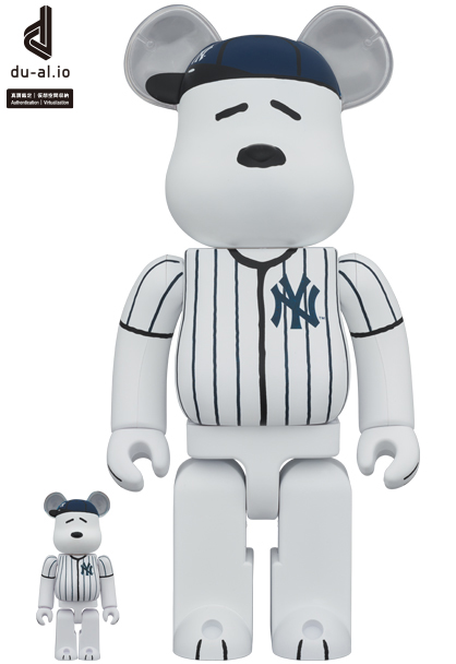 MEDICOM TOY - MLB × PEANUTS BE@RBRICK SNOOPY (NEW YORK YANKEES