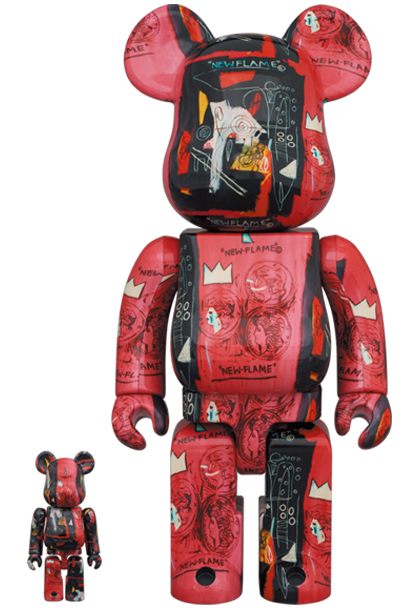 MEDICOM TOY - BE@RBRICK Andy Warhol × JEAN-MICHEL BASQUIAT #1 100