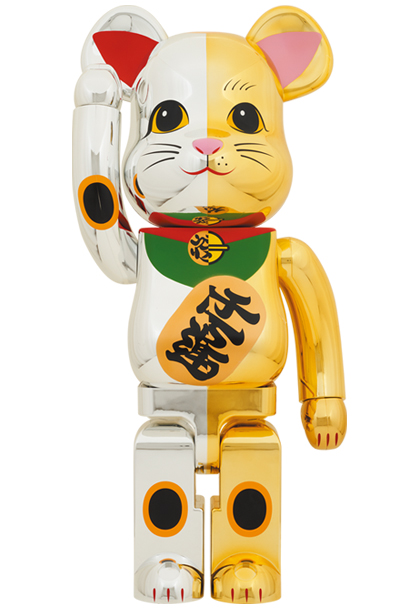MEDICOM TOY - BE@RBRICK 招き猫 開運 銀×千万両 金 1000％