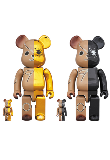 MEDICOM TOY - BE@RBRICK MIHARAYASUHIRO 100％ & 400％ GOLD×BROWN