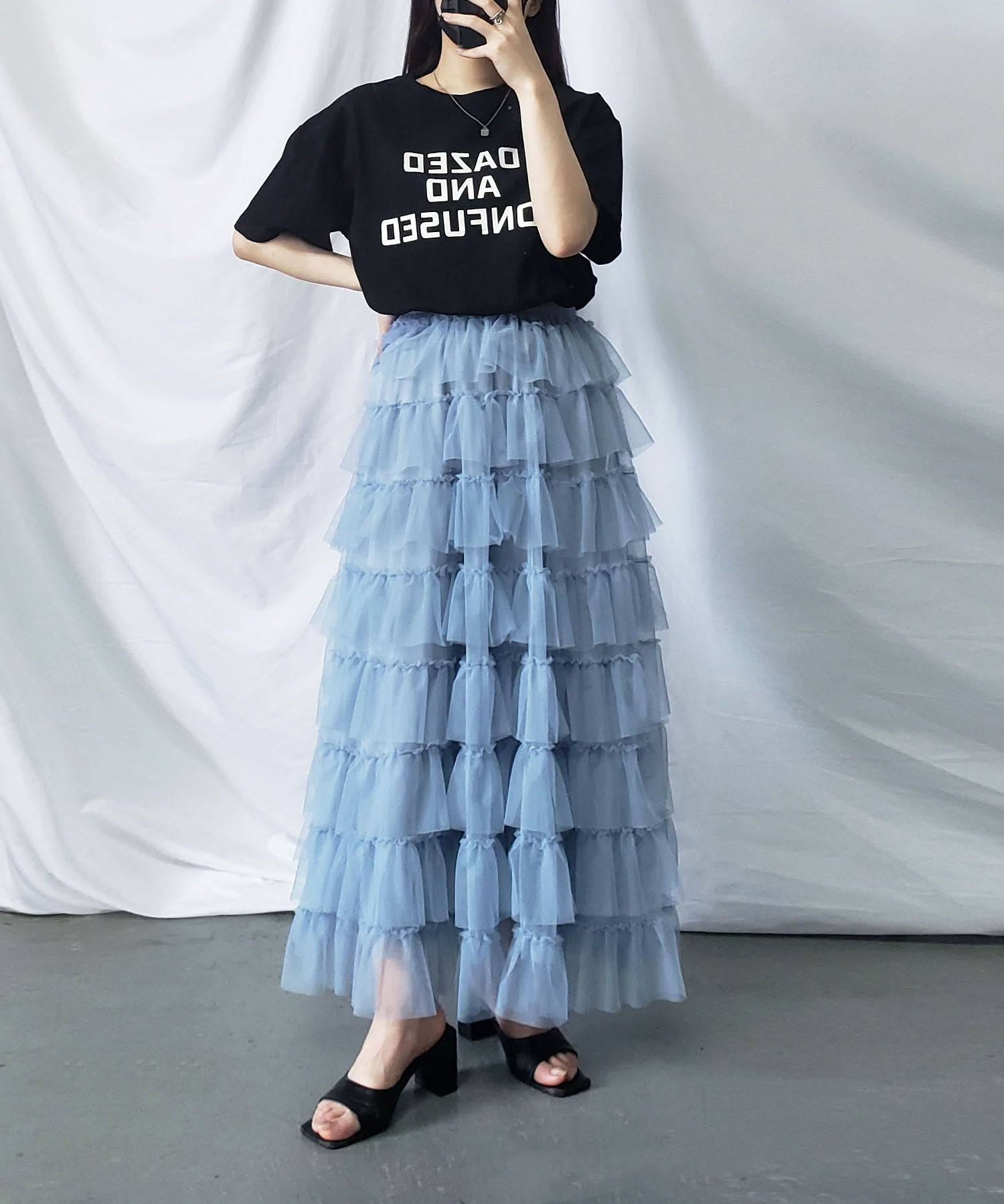 チュールフリルボリュームスカート《 NEWカラー3色追加！ 》 Sサイズ