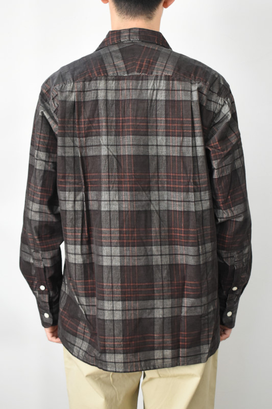 SALE!】MOJITO (モヒート) ABSHINTH SHIRT Bar.2.0 Corduroy Plaid [BROWN]