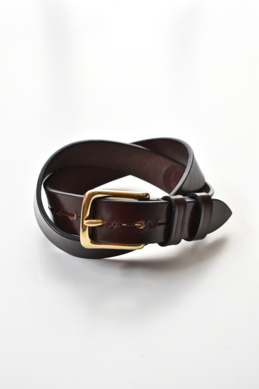 JABEZ CLIFF (ジャベツクリフ) Stirrup Leather Belt [CHESTNUT]