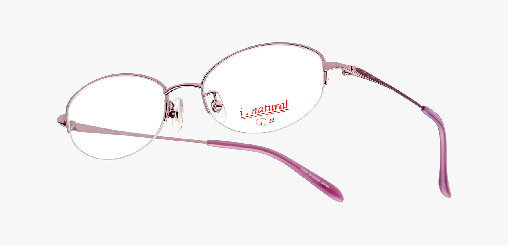 inatural INT-410(50 ﾋﾟﾝｸﾊﾟｰﾌﾟﾙ): メガネフレーム｜眼鏡市場【公式