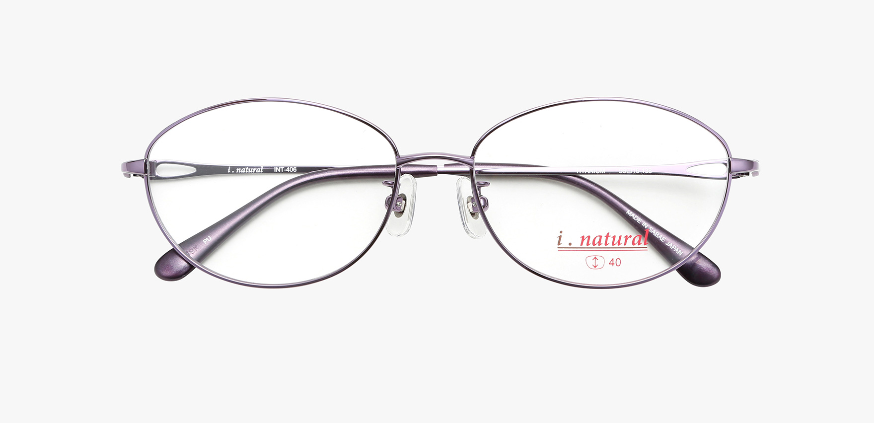 inatural INT-406(56 ﾊﾟｰﾌﾟﾙ): メガネフレーム｜眼鏡市場【公式