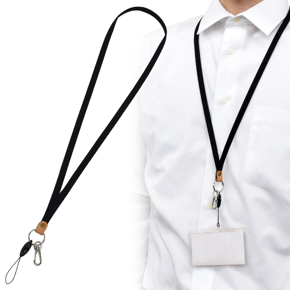 ネックストラップ平紐 知性派 NCS-53HRBK