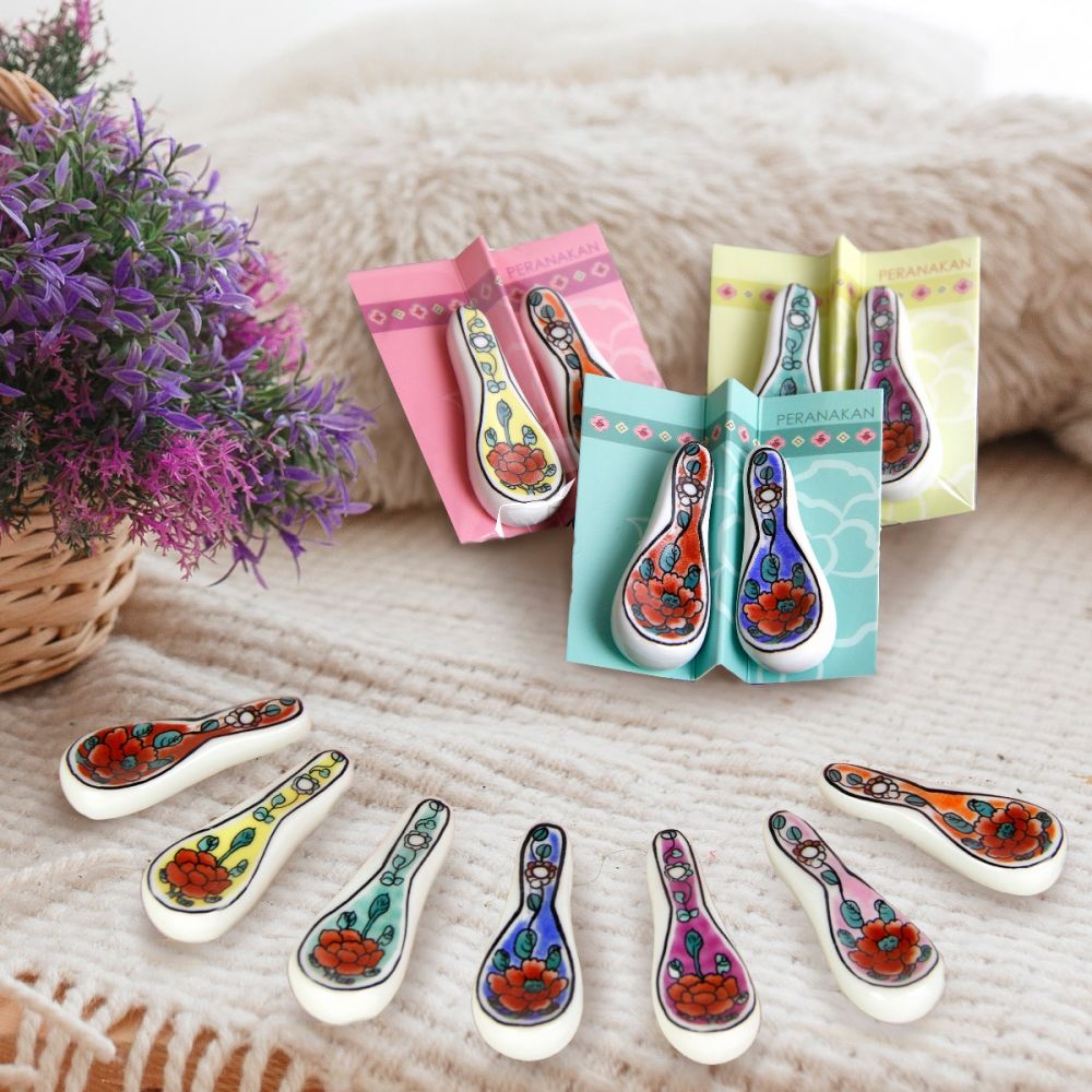 プラナカン箸置き、プラナカン陶器、シンガポール土産、シンガポールギフト