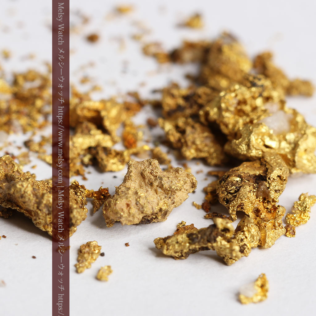 3.83gの砂金から小粒サイズまでの個人採掘家の自然金