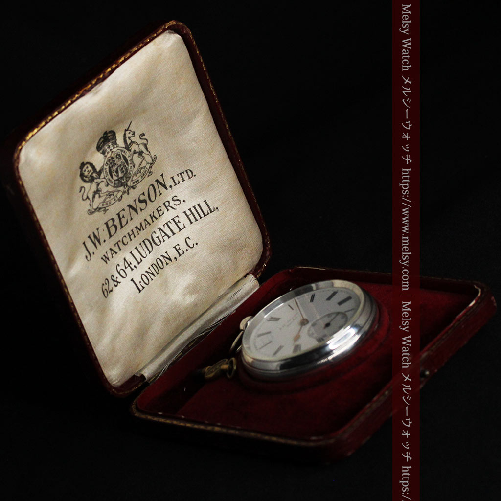 ベンソン 鍵巻き式銀無垢アンティーク懐中時計 【1888年頃】