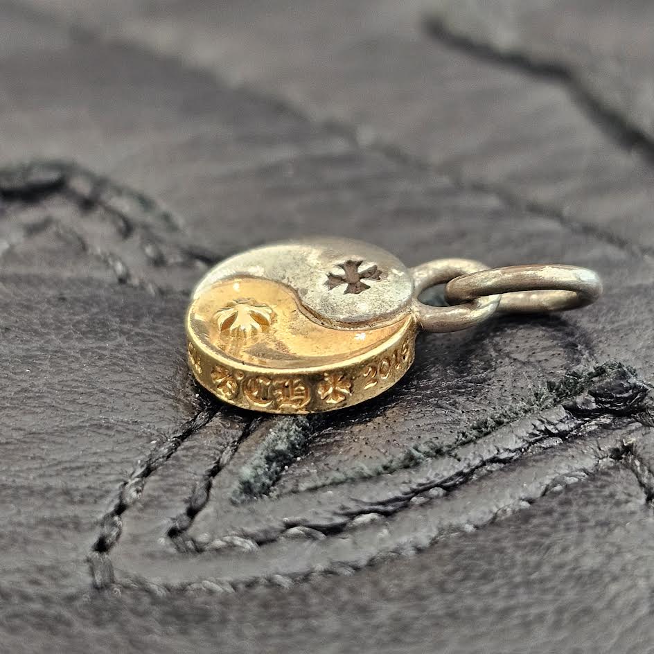 CHROME HEARTS YIN YANG CHARM SILVER /22K GOLD SMALL CHARM Pendant