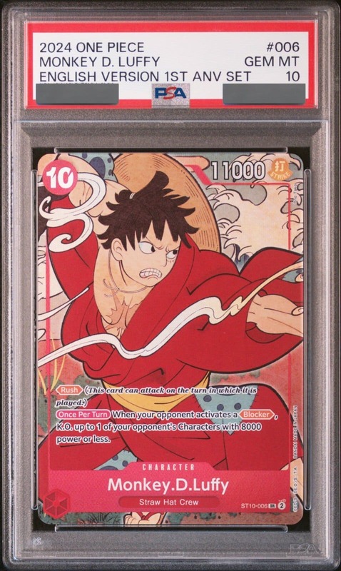 PSA10鑑定済】モンキー・D・ルフィ【プロモ】《赤》【英語版 1nd