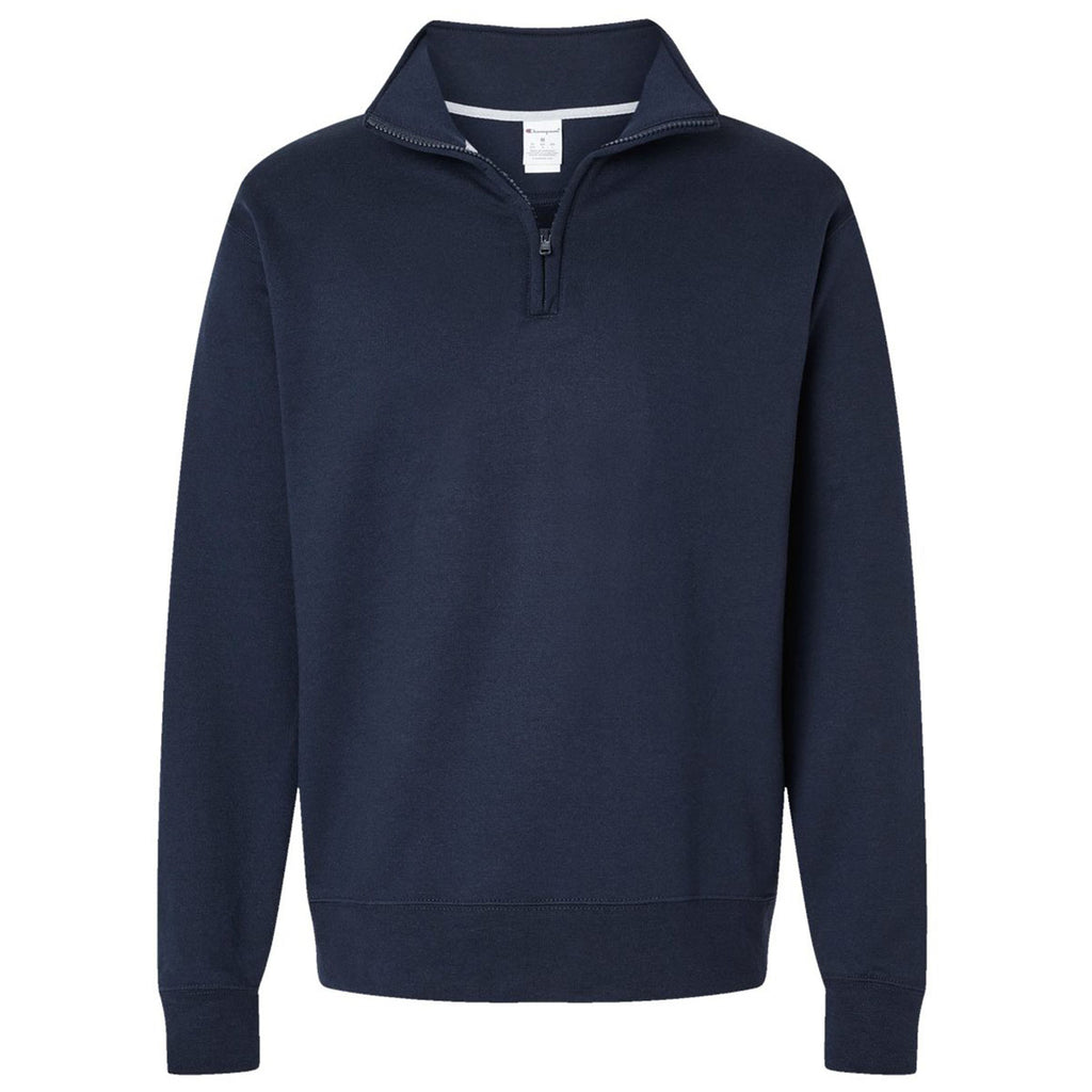 Champion Unisex Navy Powerblend Quarter-Zip Sweatshirt
