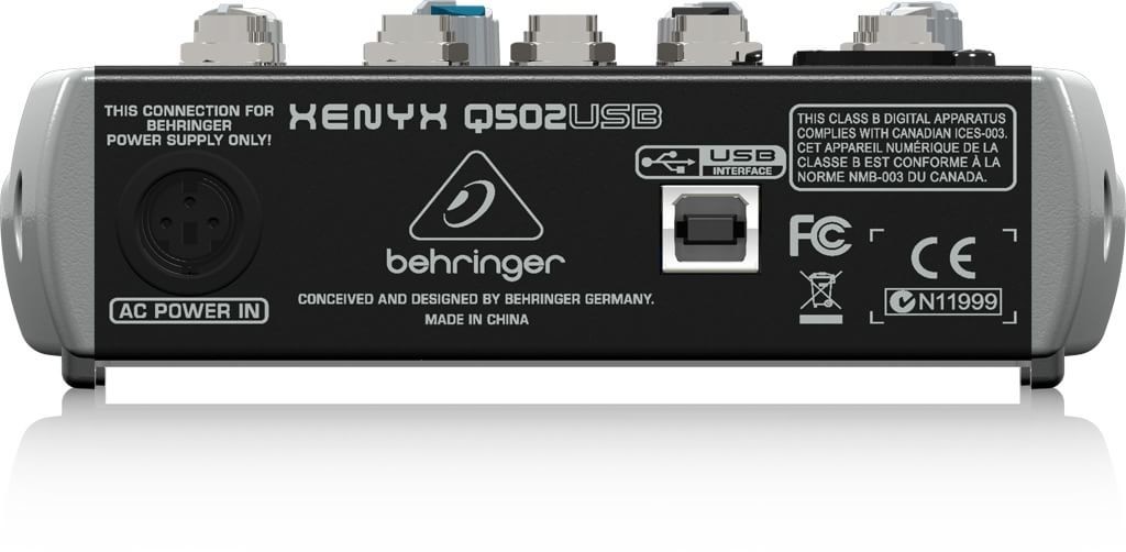 ベリンガー（BEHRINGER）小型アナログミキサー Q502USB-XENYX【福山