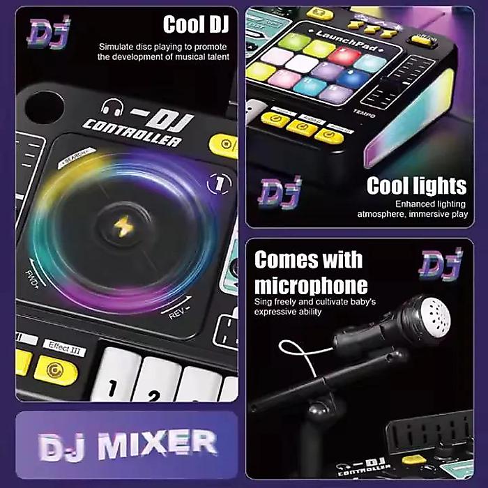 使い方マニュアル・動画付】キッズ DJミキサー (ブラック) VTech