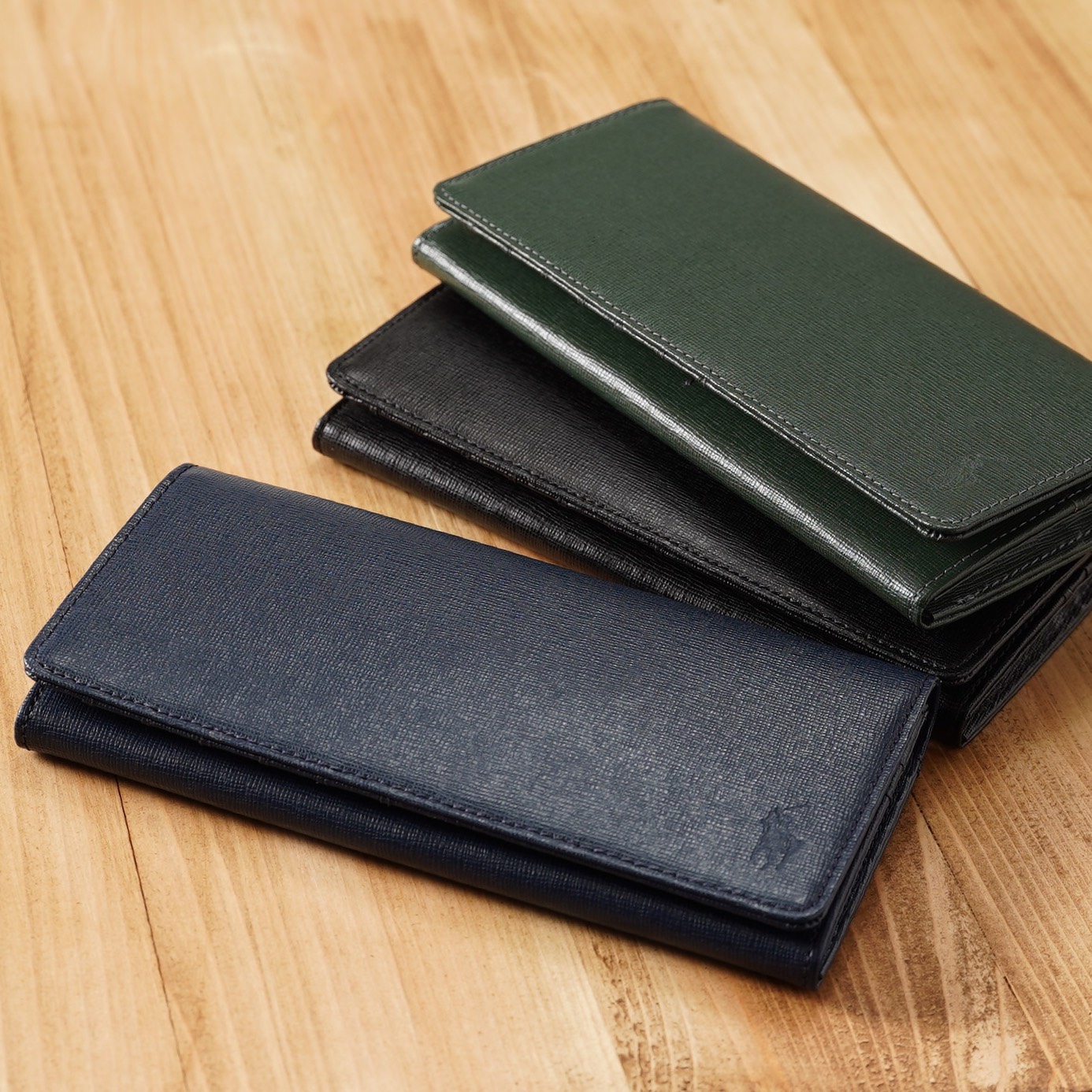 POLO RALPH LAUREN＞かぶせ式長財布(ブラック): 雑貨・ファッション