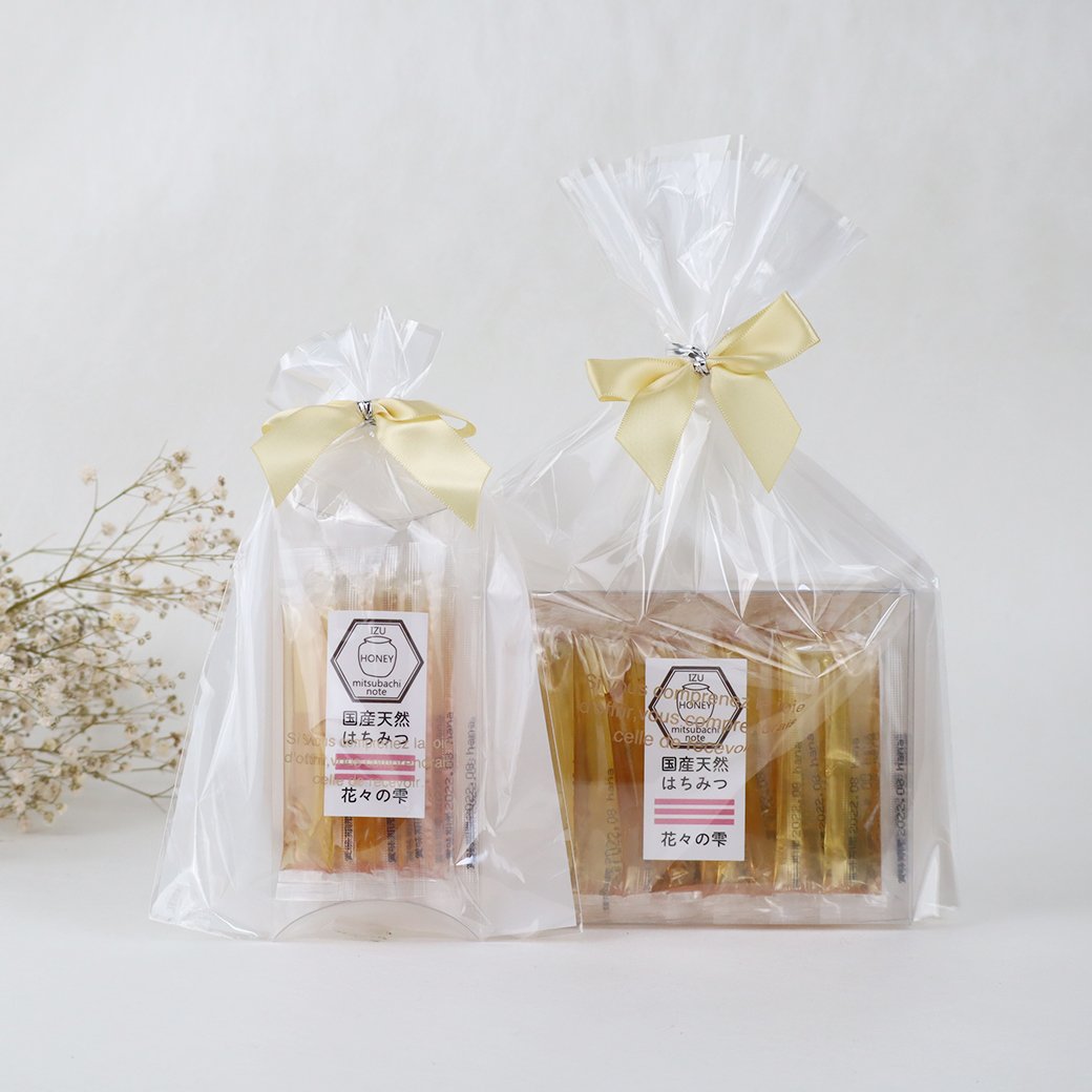 ラッピング素材 リボン付き （セルフラッピングキット） みつばちのーと