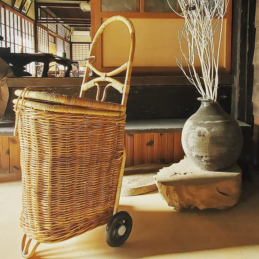 ショッピングカート（紅籐）｜SY-032 |ラタンショッピングカート・籐